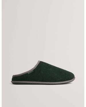 Ted Baker Simmonn Felt Plush Lined Mule Slippers - Green