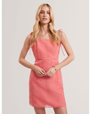 Ted Baker Kyoka Embroidered Organza Tie Strap Mini Dress - Pink