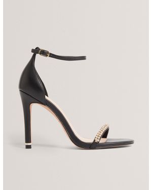 Ted Baker Laiilah Crystal Strap Stiletto Heel Sandals - Natural