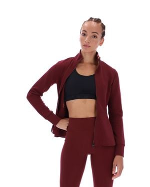 Ted Baker Donna Peplum Shape Zip-Up Active Jacket - Red