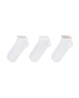 Ted Baker 3 Pack Scalloped Low Cut Ankle Socks - White