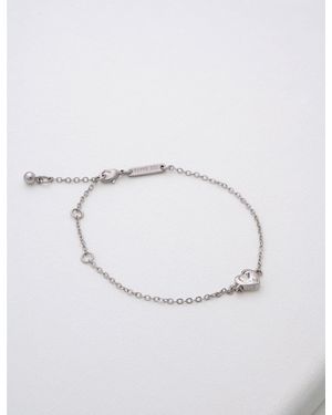 Ted Baker Crystal Heart Adjustable Chain Bracelet - Metallic