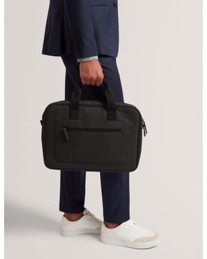 Ted Baker Rylies Rubberised Water Resistant Laptop Bag - Black