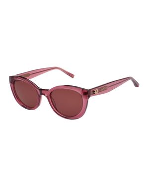 Ted Baker Daliahcr Round Bevelled Frame Sunglasses - Red