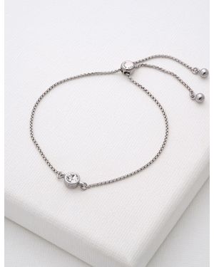 Ted Baker Mini Crystal Adjustable Slider Bracelet - White