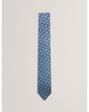 Ted Baker Kerem Retro Geometric Print Silk Tie - Blue
