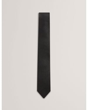 Ted Baker Einar Glitter Thread Silk Blend Tie - White