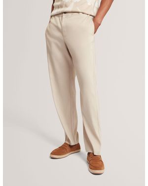 Ted Baker Culverr Relaxed Linen Blend Elasticated Trousers - Natural