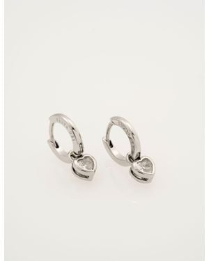Ted Baker Harpers Mini Crystal Heart Huggie Earrings - Natural