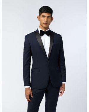 Ted Baker Galenj Wool Rich Slim Fit Tuxedo Jacket - Blue
