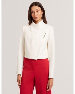Ted Baker Rosecee Tailored Cropped Wool Wrap Jacket