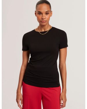 Ted Baker Larnaa Soft Touch Fitted Short Sleeve T-Shirt - Black