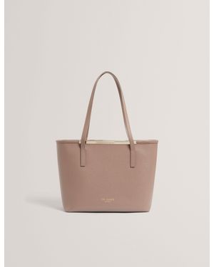 Ted Baker Hayleyz Small Leather Shopper Tote Bag - Natural