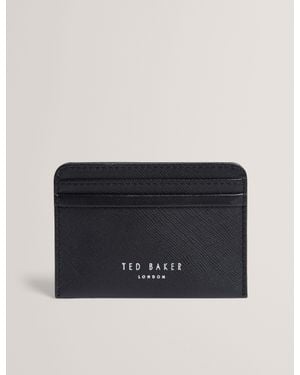 Ted Baker Sanwell Crosshatch Leather Slim Card Holder - Blue