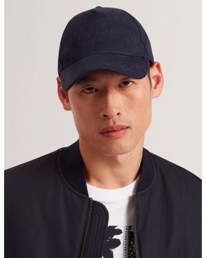 Ted Baker Fredds Branded Cotton Baseball Cap - Blue