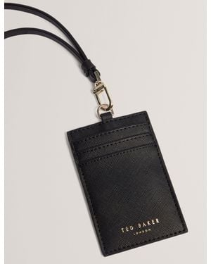 Ted Baker Samycon Faux Leather Card Holder Lanyard - Black