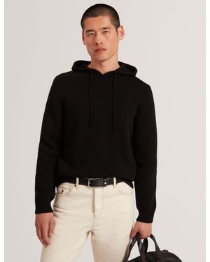 Ted Baker Kins Wool Rich Knit Long Sleeve Hoodie - Black