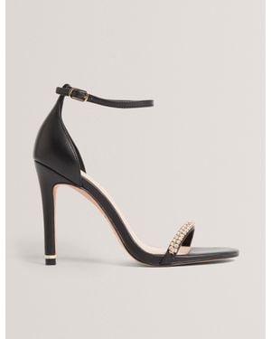 Ted Baker Laiilah Crystal Strap Stiletto Heel Sandals - Natural