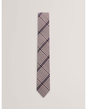 Ted Baker Demos Glen Check Woven Tie - Pink