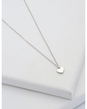Ted Baker Solid Mini Heart Pendant Necklace - White