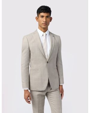 Ted Baker Donnej Check Performance Slim Suit Jacket - Grey