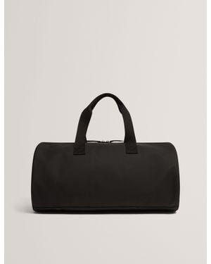 Ted Baker Ryland Rubberised Pu Barrel Holdall Bag - Black