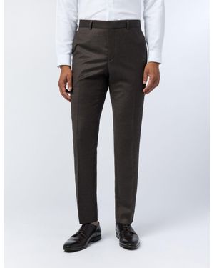 Ted Baker Byront Flannel Wool-Rich Slim Suit Trousers - Black