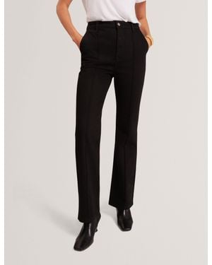 Ted Baker Arare Pintuck Kick Flare High Waisted Jeans - White