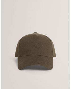 Ted Baker Fredds Branded Cotton Baseball Cap - Natural