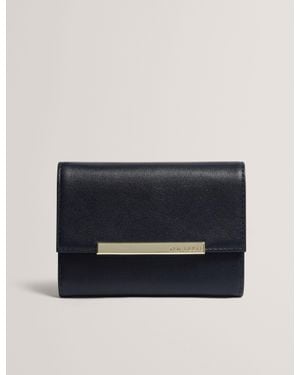 Ted Baker Rylah Bar Detail Small Bifold Leather Purse - Blue