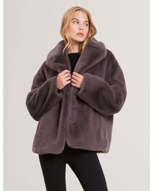 Ted Baker Fiela Faux Fur Oversized Short Coat - Brown