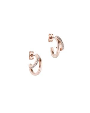 Ted Baker Helias Crystal Double Hoop Earrings - White