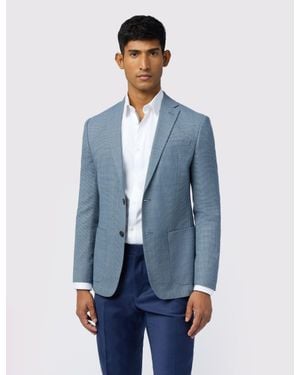 Ted Baker Prynnej Slim Fit Hopsack Texture Wool Blazer - Blue