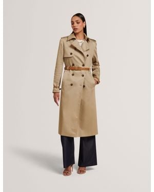 Ted Baker Arytha Cotton Twill Belted Trench Coat - Natural