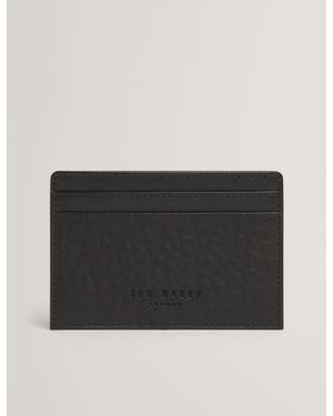 Ted Baker Peterss Embossed Pebbled Leather Card Holder - Black