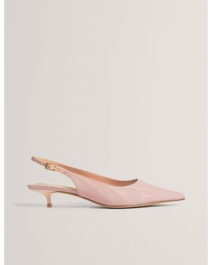 Ted Baker Kitina Slingback Kitten Heel Court Shoes - Pink