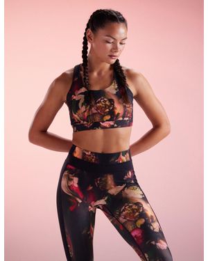 Ted Baker Penelope Floral Print Mid-Impact Training Leggings - Red