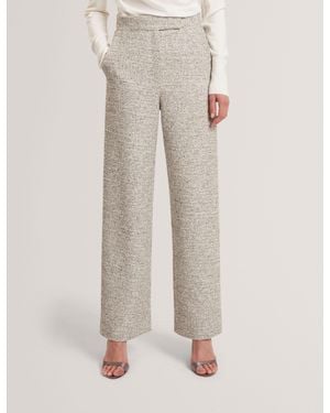 Ted Baker Ekaat Boucle Tailored Wide Leg Trousers - Natural