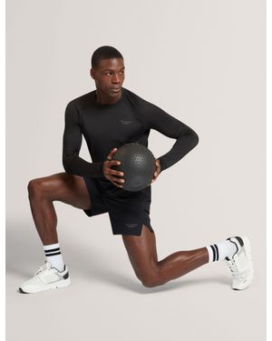 Ted Baker Sam Performance Long Sleeve Training Top - Black