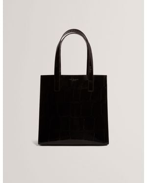 Ted Baker Vannda Croc Effect Icon Bag Large Black
