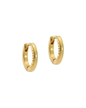 Ted Baker Ted Baker Tone, Plain Metal Crislie Logo Hoop Earrings - Metallic