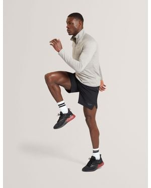 Ted Baker Gary Quick Dry 1/4 Zip Training Top - Grey