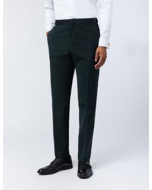 Ted Baker Porteust Stretch Wool Slim Tuxedo Trousers - Black