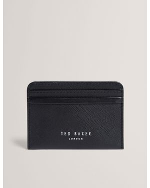 Ted Baker Sanwell Crosshatch Leather Slim Card Holder - Blue