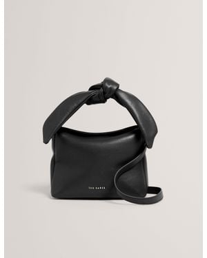 Ted Baker Niyal Soft Knot Leather Crossbody Bag - Black