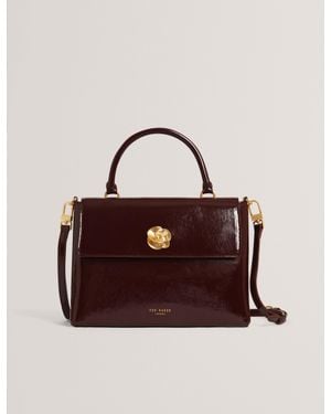 Ted Baker Rosenau Hardware Rose Patent Top Handle Bag - Multicolour