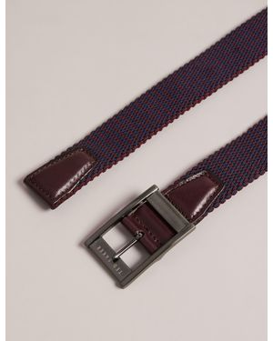 Ted Baker Colummm Reversible Woven Elasticated Belt - Natural