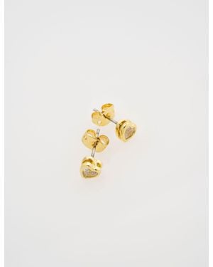 Ted Baker Harmonyg Mini Crystal Heart Stud Earrings - White