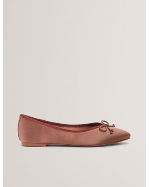 Ted Baker Saliiy Satin Bow Detail Ballet Flats - Pink
