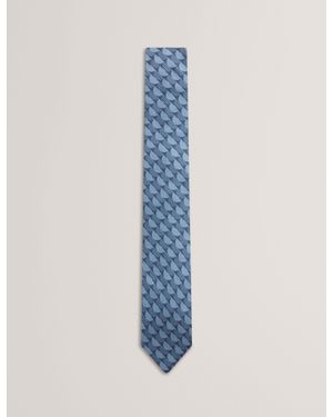 Ted Baker Kerem Retro Geometric Print Silk Tie - Blue